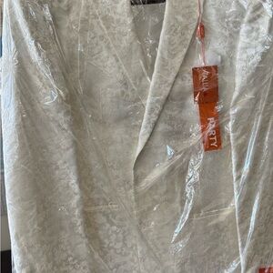 TALLIA White Textured Blazer